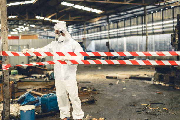 Professional Biohazard Cleanup technician working in Montague, CA